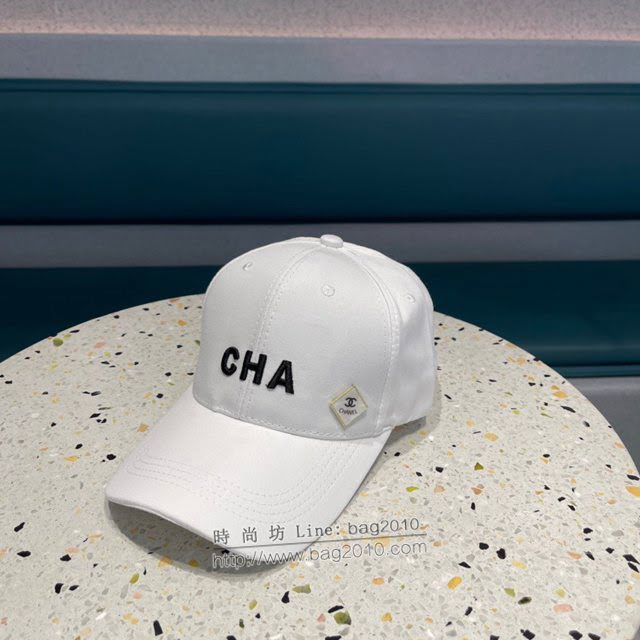 Chanel男女同款帽子 香奈兒字母黑白經典棒球帽鴨舌帽  mm1571